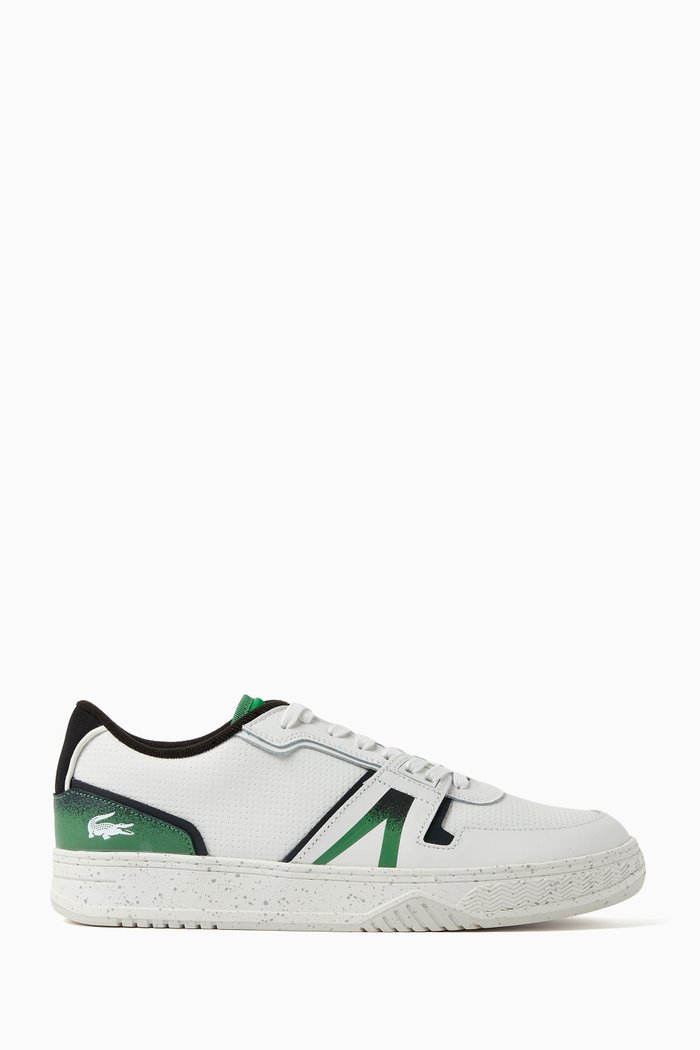 

L001 Spray Paint Sneakers in Leather, White