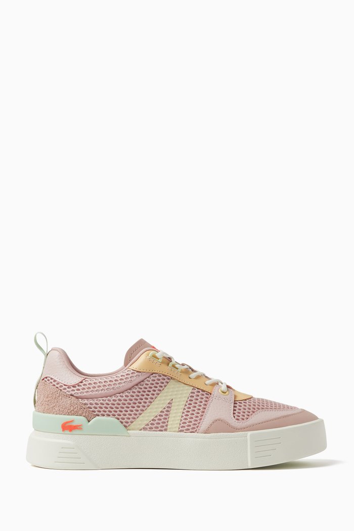 

L002 Baseline Sneakers in Mesh & Leather, Pink