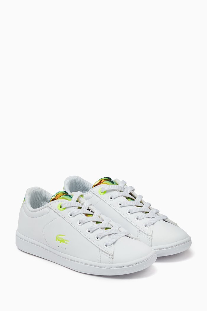 

Carnaby Holographic Logo Sneakers in Leather, White