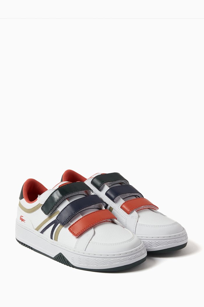 

Tricolour Sneakers in Faux Leather, Grey