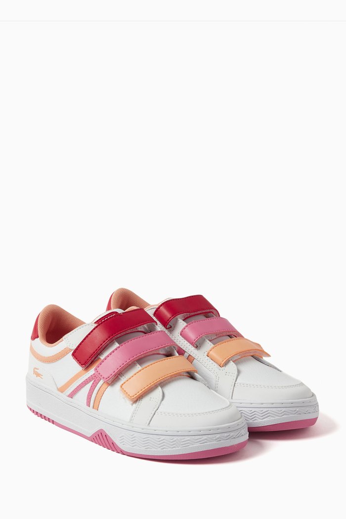 

Tricolour Sneakers in Faux Leather, White
