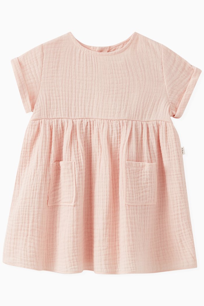 

Pocket Dress in Cotton, Pink