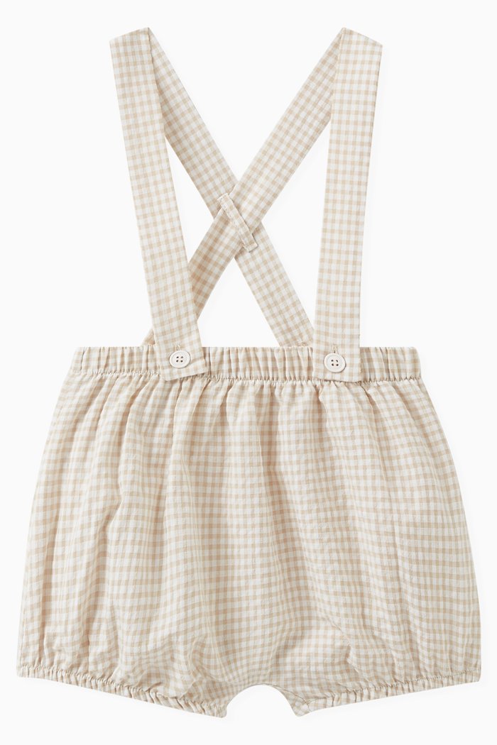 

Criss-cross Strap Dungaree in Cotton, Yellow