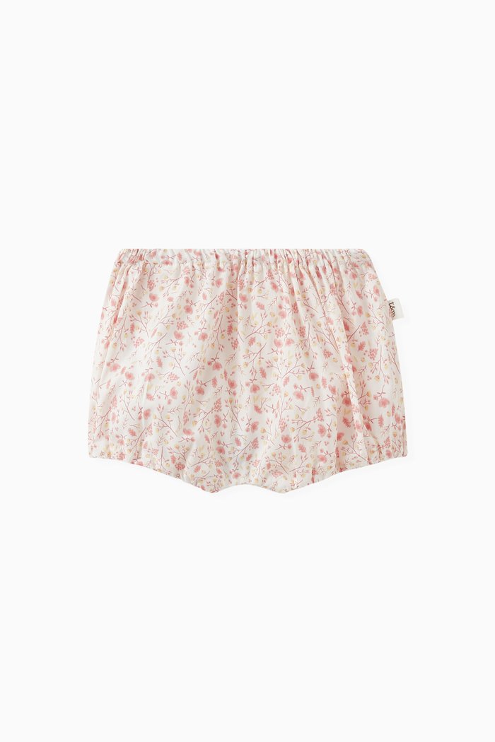

Floral-print Shorts in Cotton, Pink