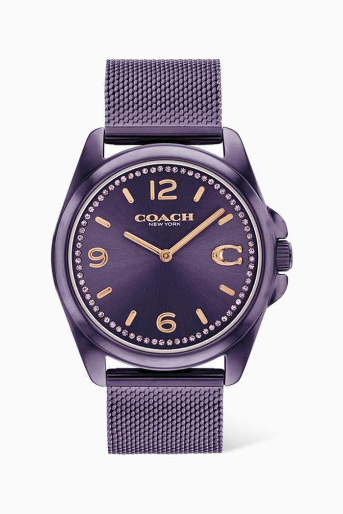

Greyson Quartz Steel Watch, 36mm, Purple