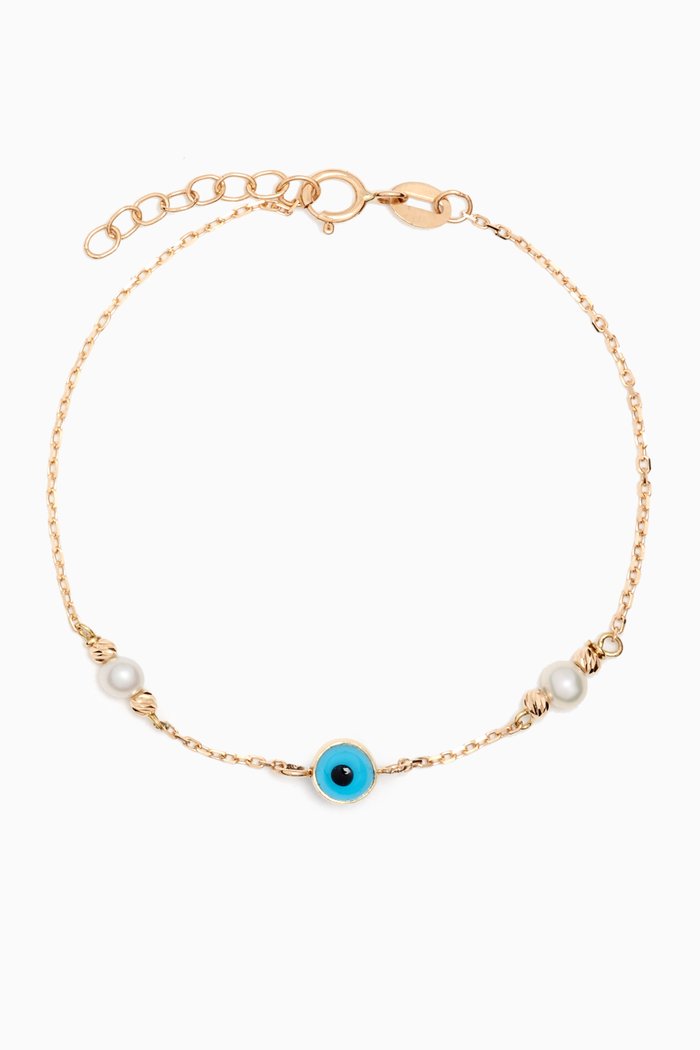 

Evil Eye Baby Anklet in 18kt Gold
