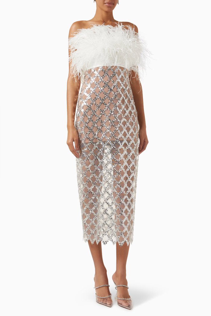 

Coco x Afiya Midi Dress, White