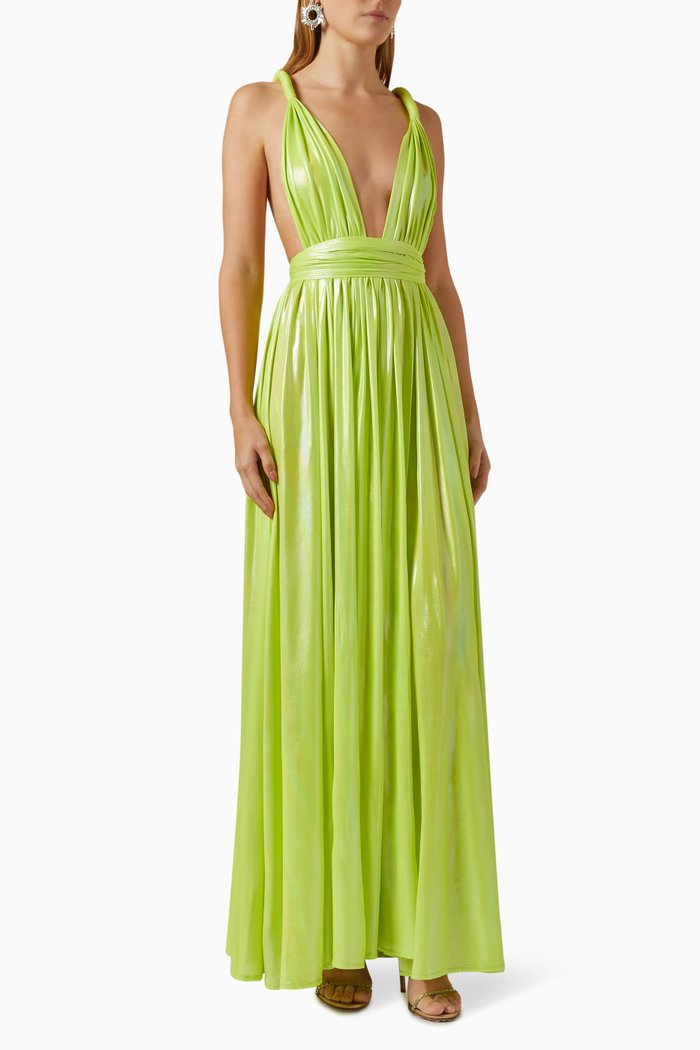 

Goddess Maxi Gown in Stretch-fabric, Yellow