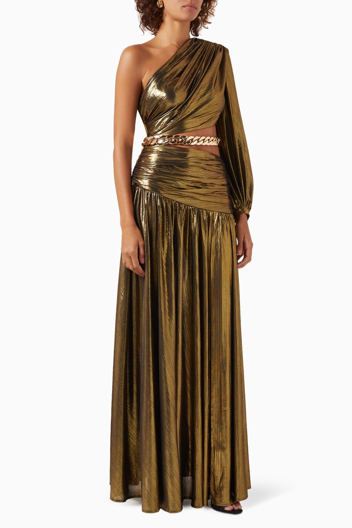 

Jafari Metallic Gown, Gold