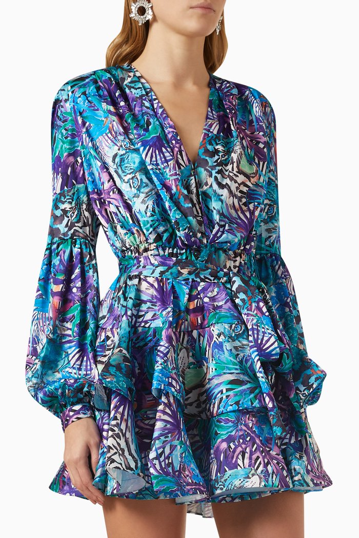 

Bedouin Mini Dress in Silk-blend, Multicolour