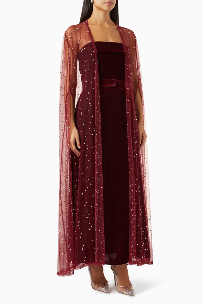 Embellished Dress, Red