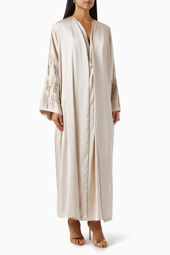 

Embellished Abaya Dress Set, Neutral