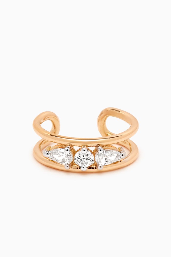 

Light Diamond Single Ear Cuff in 18kt Gold, Yellow