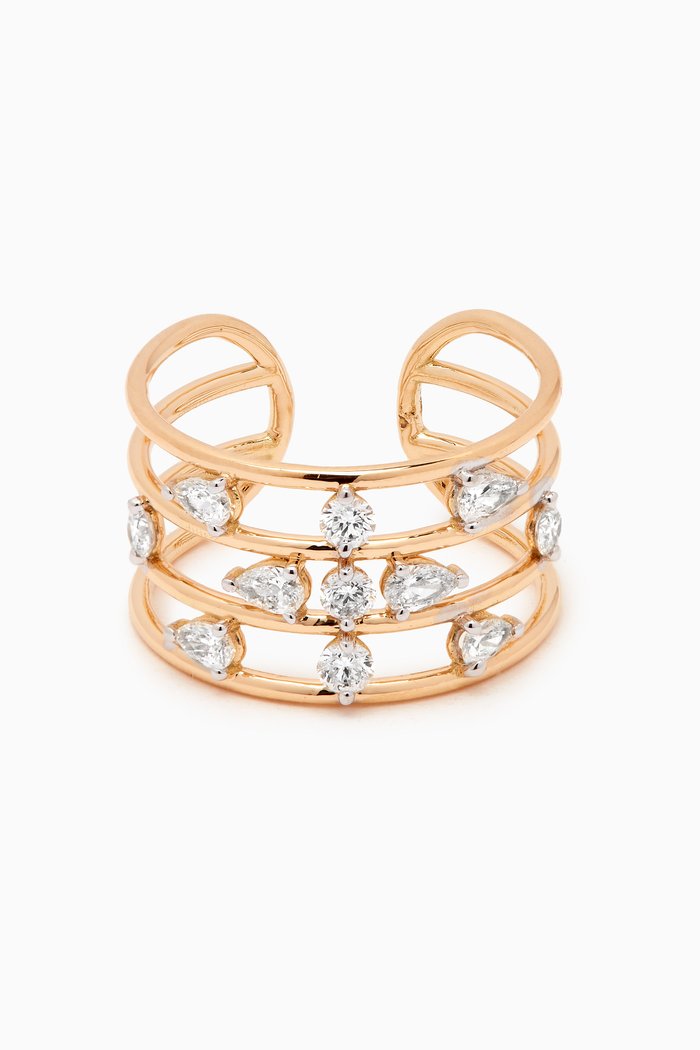 

Twirl Diamond Pinky Ring in 18kt Gold, Yellow