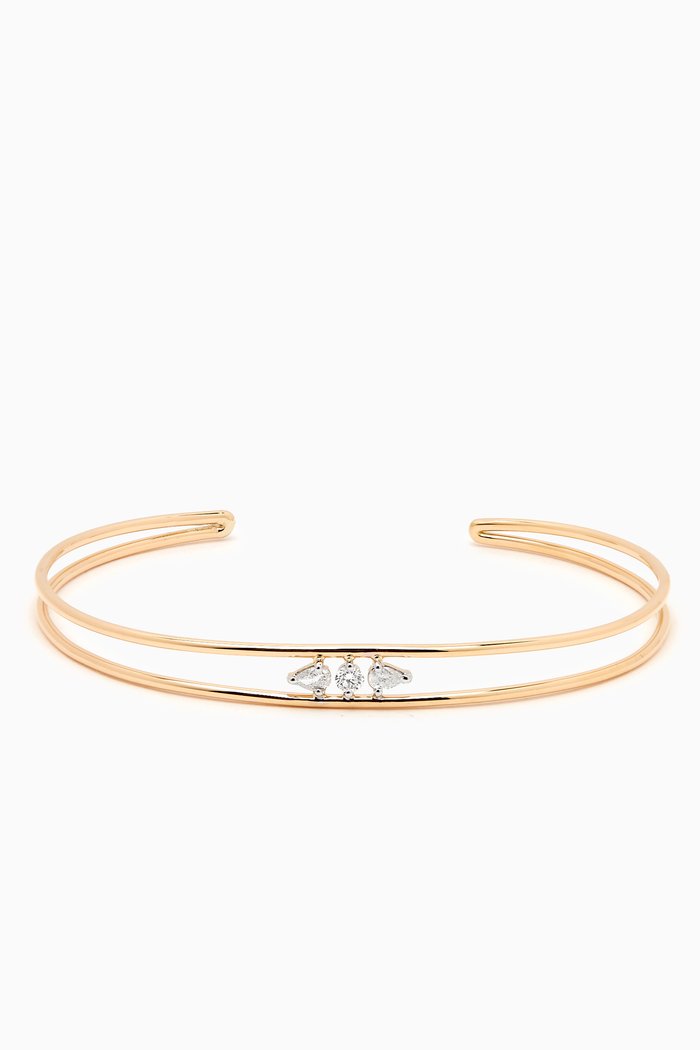 

Pear & Round-cut Diamond Bracelet in 18kt Gold, Yellow