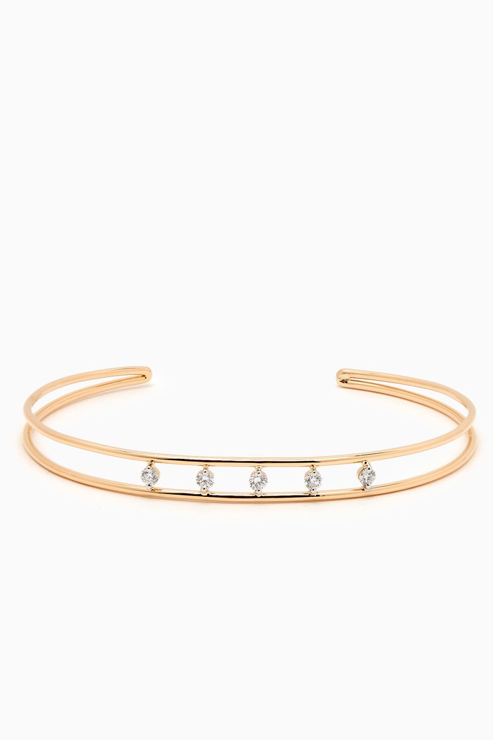 

5 Diamond Bracelet in 18kt Gold, Yellow