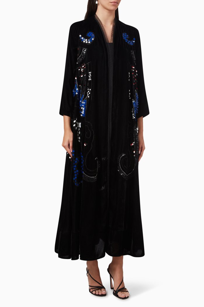 

Embellished Abaya, Black