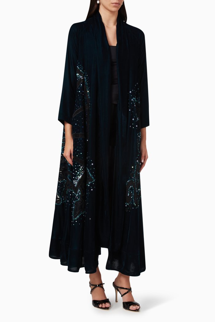 

Embellished Abaya, Blue