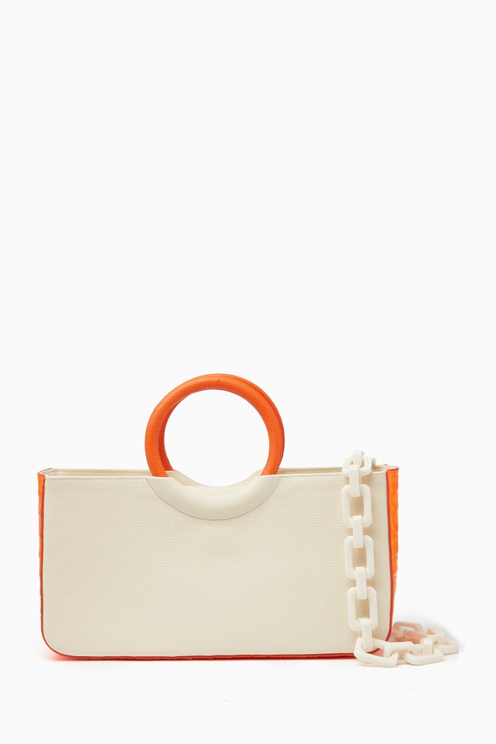 

Margarite Tote Bag in Linen, Orange