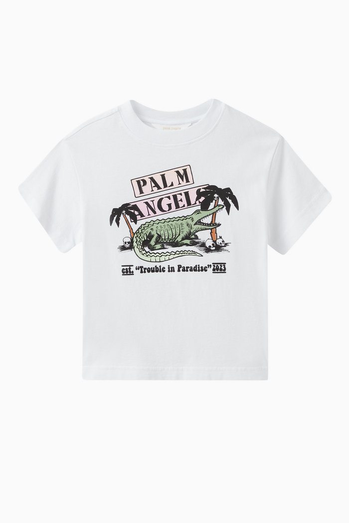 

Graphic Print T-shirt in Cotton, White