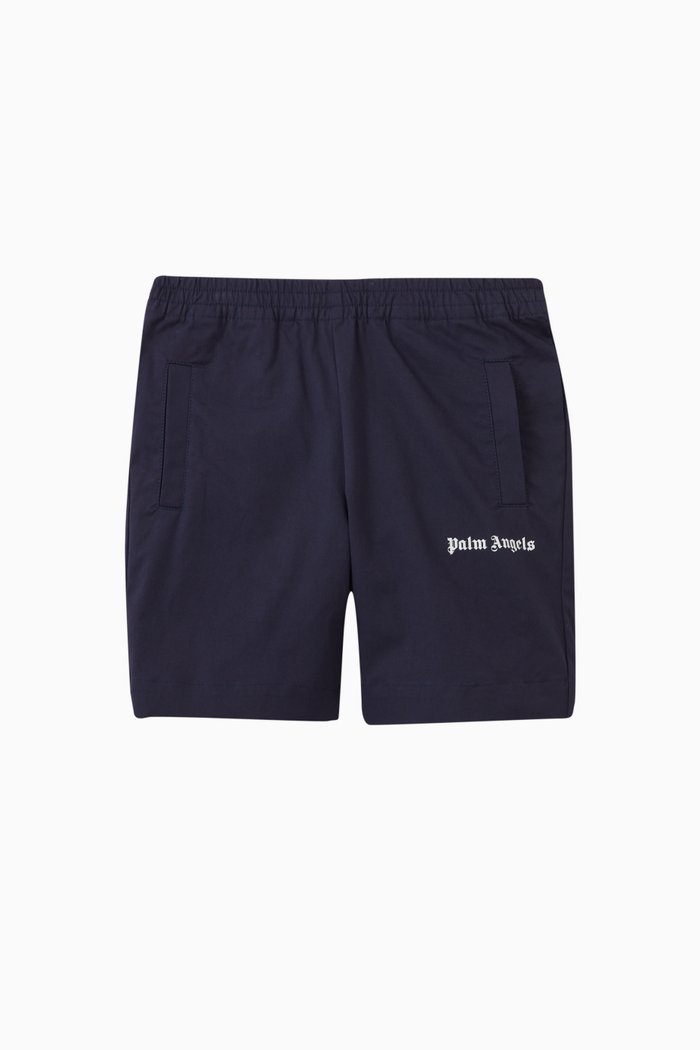 

Logo Print Shorts in Cotton, Blue