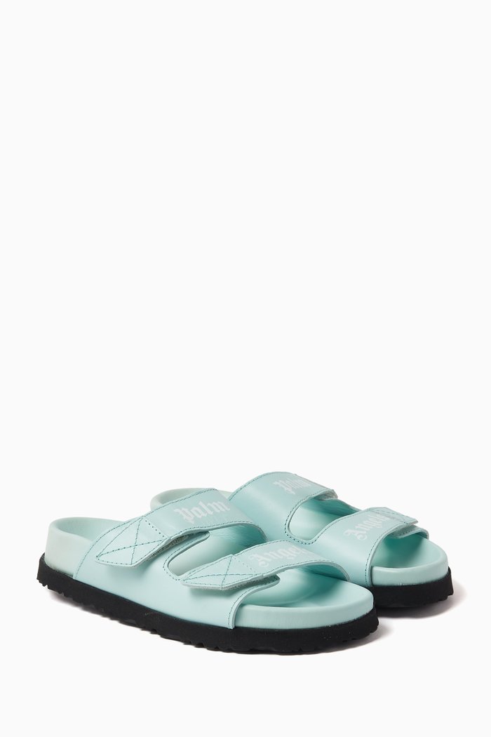 

Logo Sandals in Leather, Blue