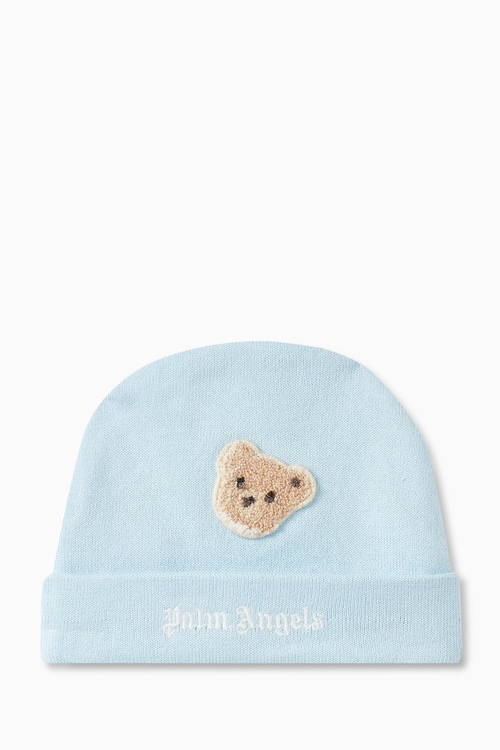 

Bear Knit Beanie in Wool-blend, Blue