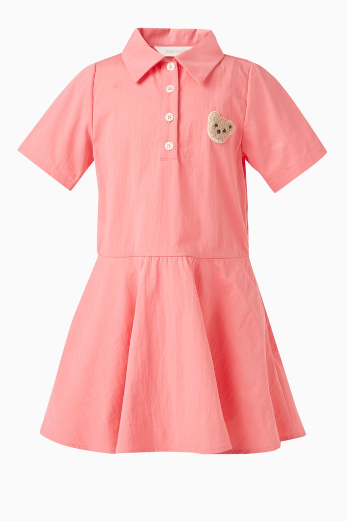

Mini Bear Polo Dress in Cotton, Orange
