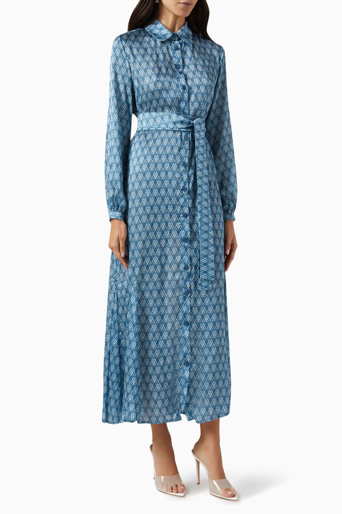 

Wendy Print Midi Dress, Blue