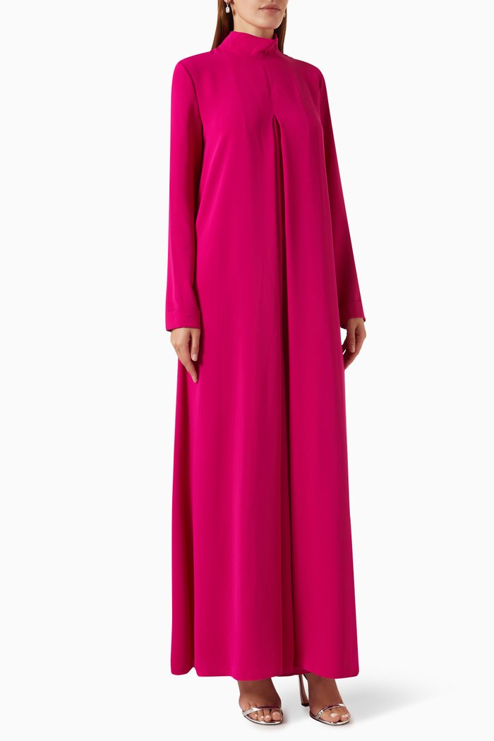 

Moon A-line Pleated Jumpsuit, Pink
