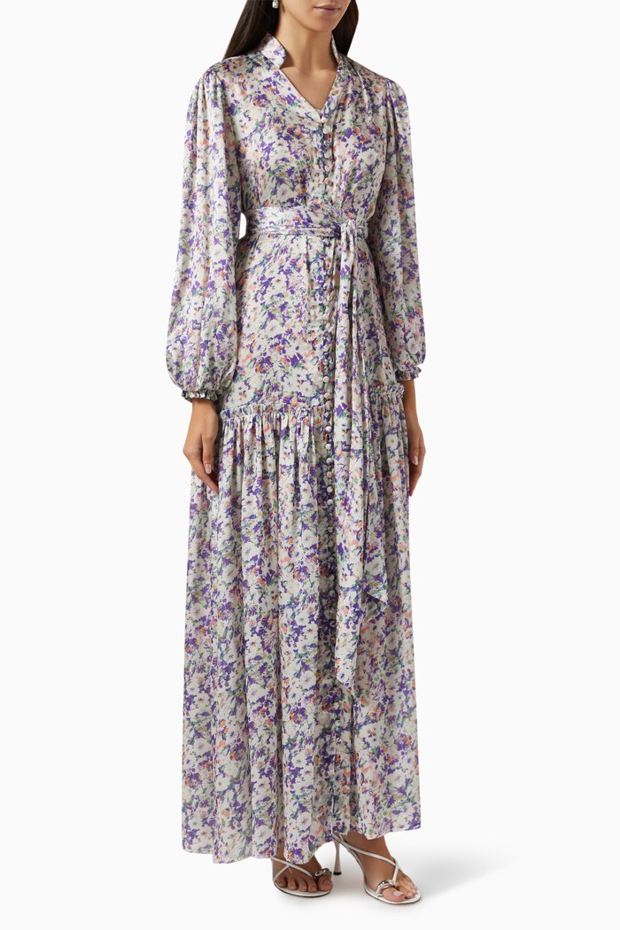 Jazmyn Printed Maxi Dress, White