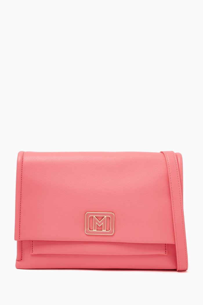 

Crossbody Bag in Faux Leather, Pink