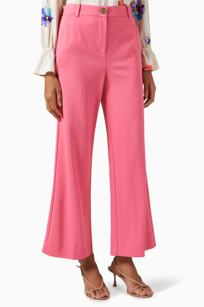 

Minerva Flared-leg Pants in Viscose-jersey, Pink