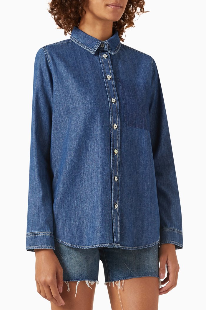 

Partout Pocket-detail Shirt in Denim, Blue