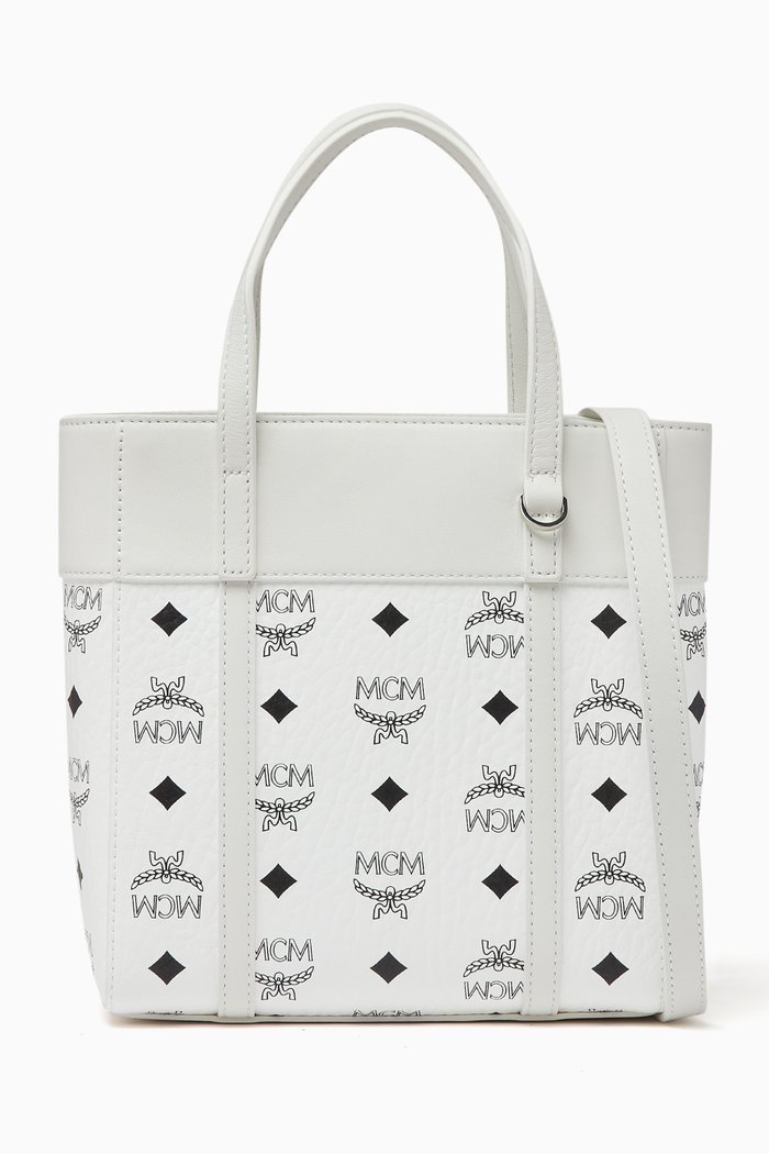 

Mini Aren Shopper in Visetos, White