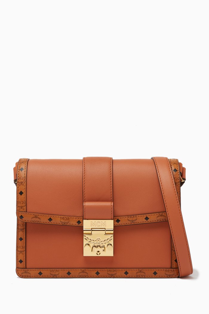 

Tracy Shoulder Bag in Leather Visetos Mix, Brown