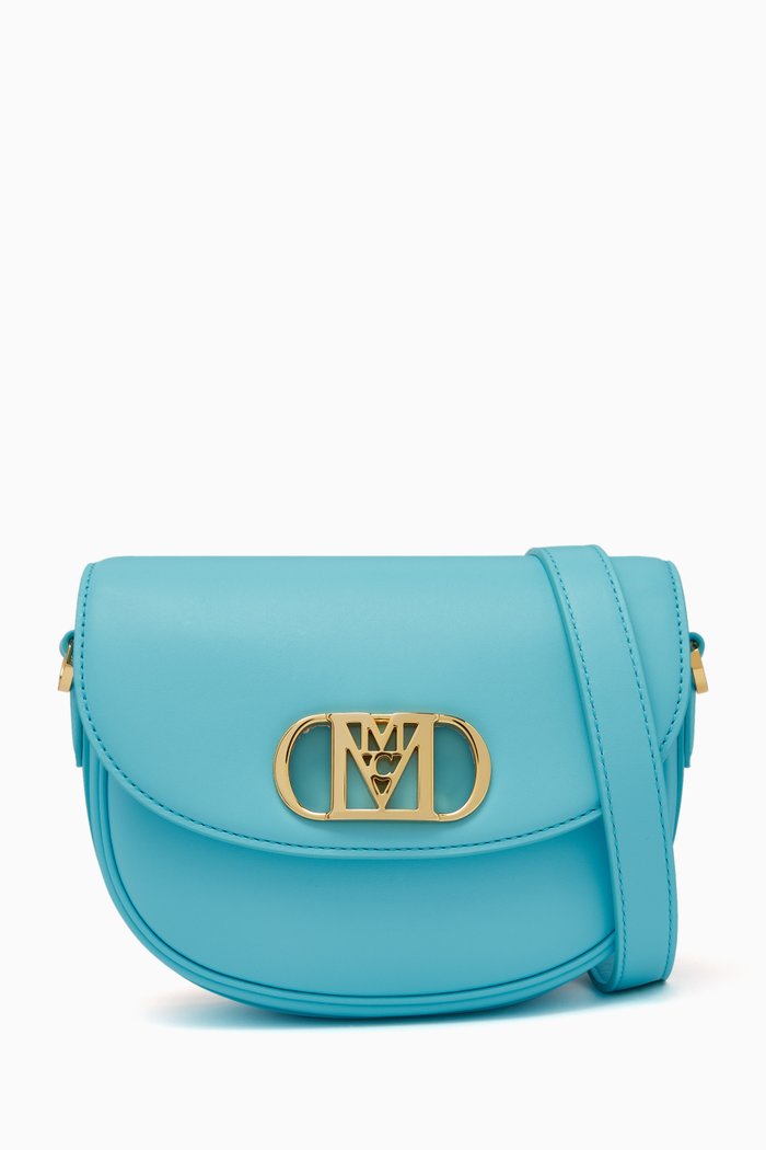

Mode Travia Crossbody Bag in Leather, Blue