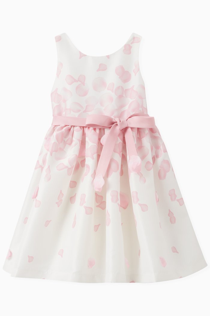 

Petal Bow Dress in Polyester, Pink