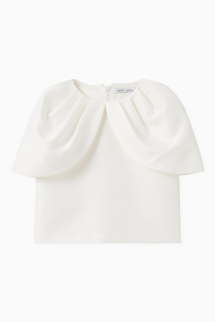 

Petal-shaped Top in Polyester, White
