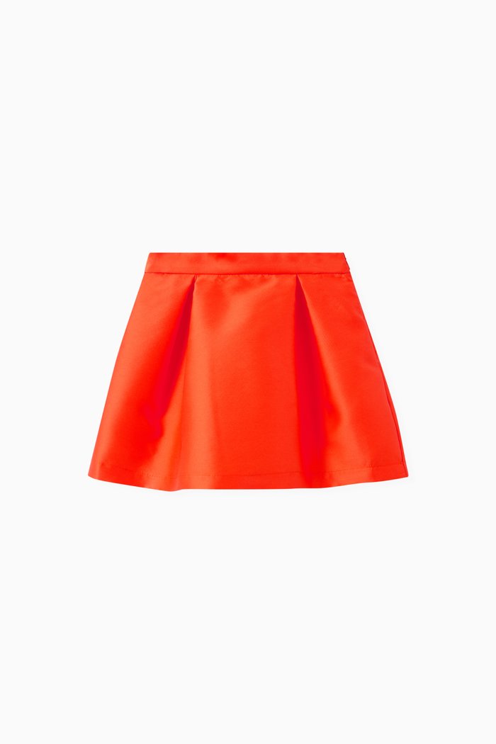 

Plain Skirt in Polyester, Orange