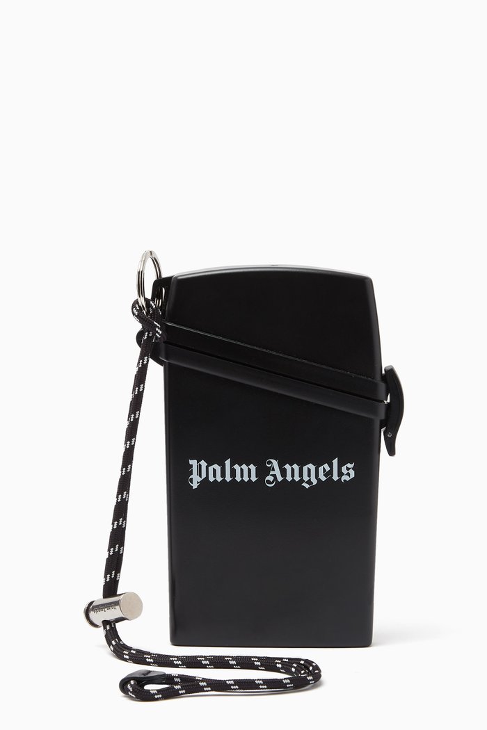 Logo iPhone Holder in PU, Black