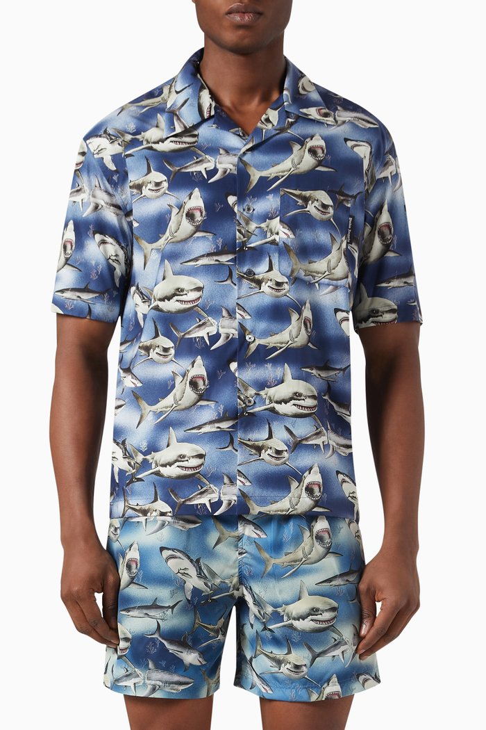 

Sharks Bowling Shirt in Cotton, Multicolour