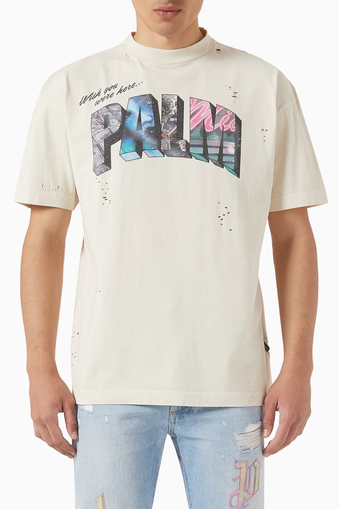 

Palm Sign Vintage T-shirt in Cotton Jersey, White