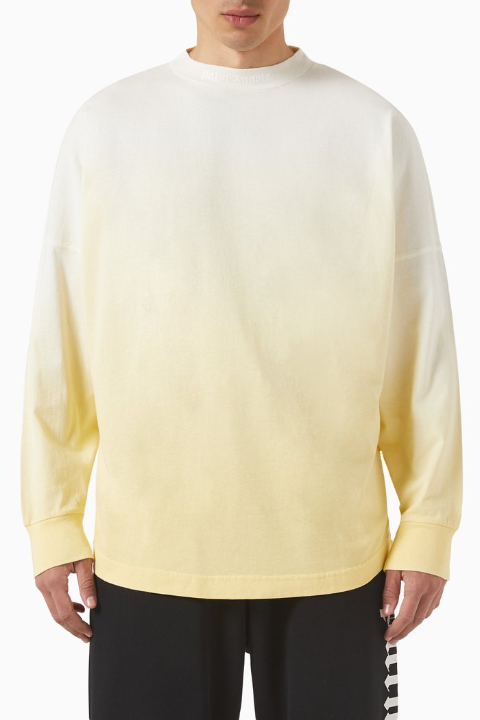 

Gradient Overlogo T-shirt in Cotton Jersey, Yellow