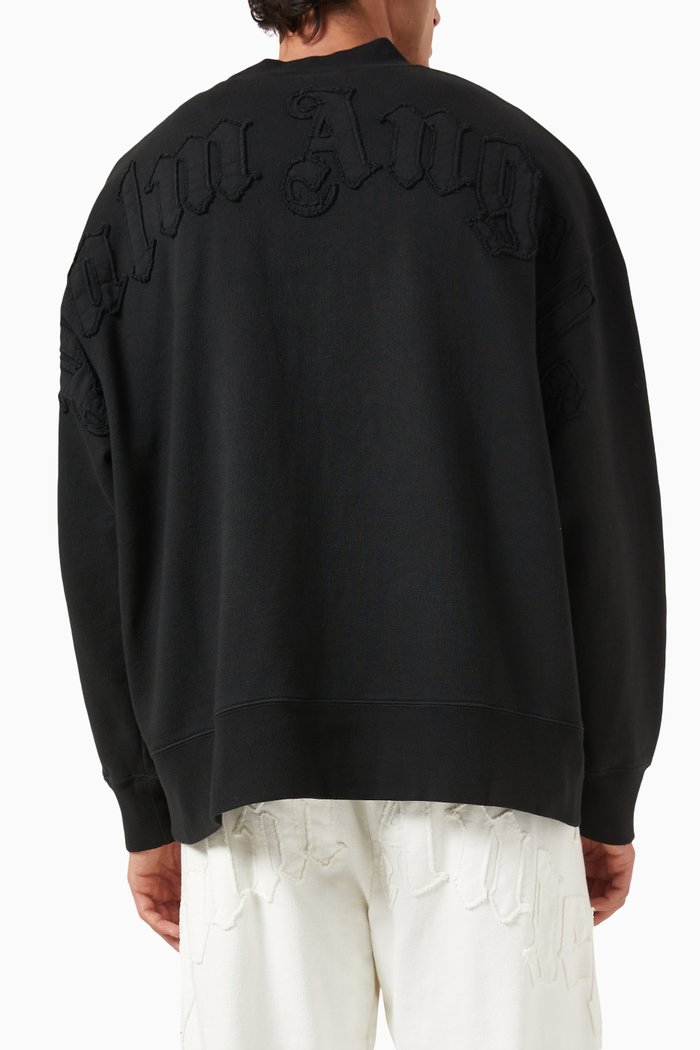 

Logo Patch Vintage Crewneck Sweatshirt in Cotton, Black