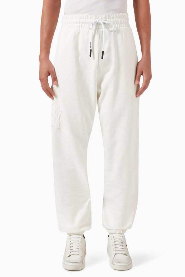 

Appliqué Logo Sweatpants in Cotton, White