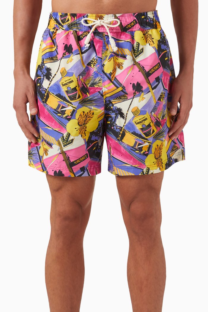 

Miami Mix Print Swim Shorts in Nylon, Multicolour