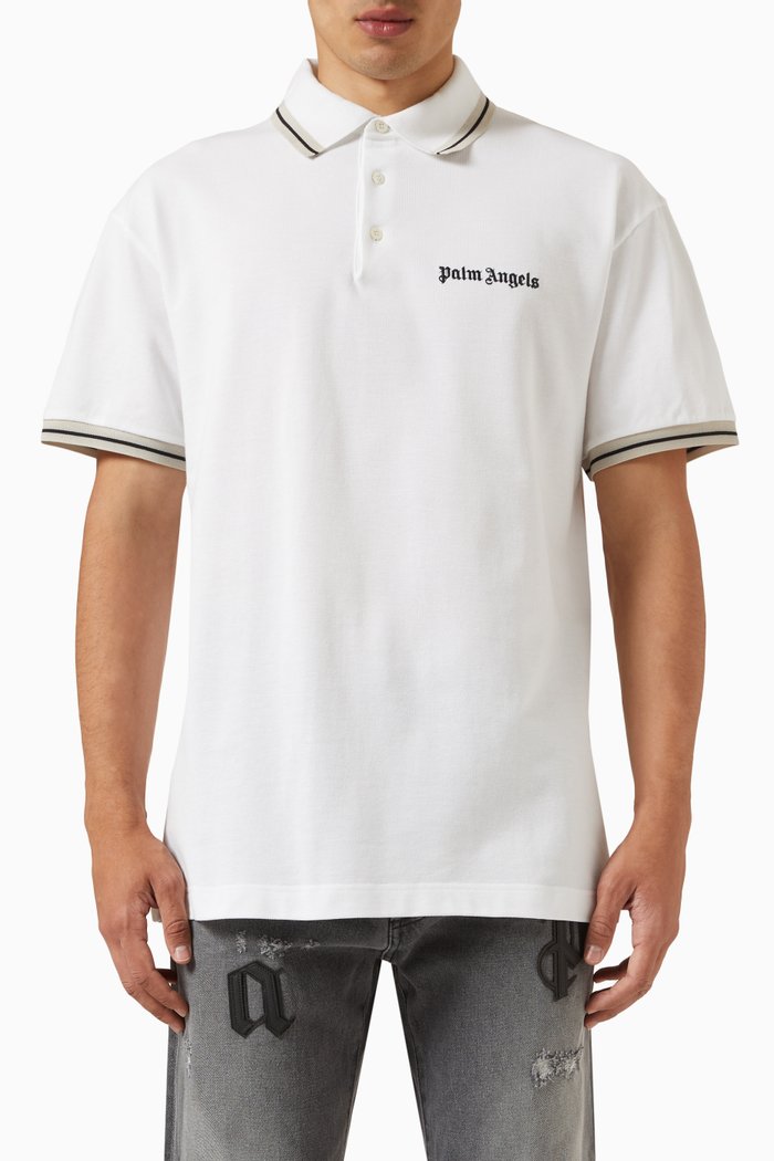 Classic Logo Polo in Cotton, White