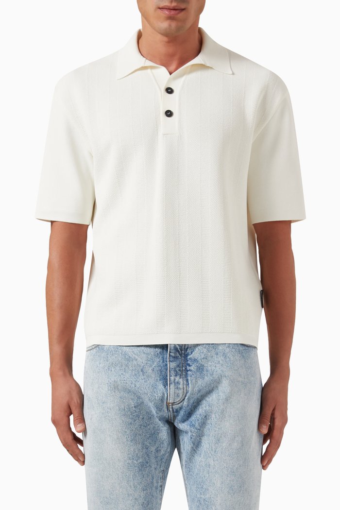 

Polo Shirt in Wool Blend, White