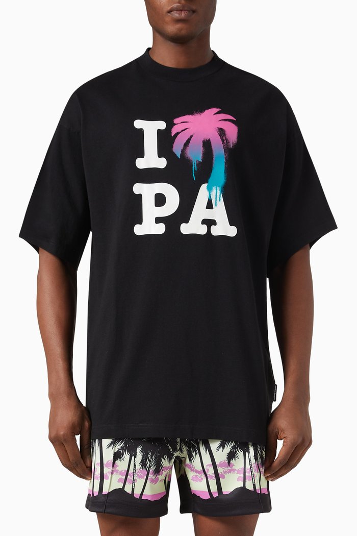 

I Love Pa T-shirt in Cotton Jersey, Black